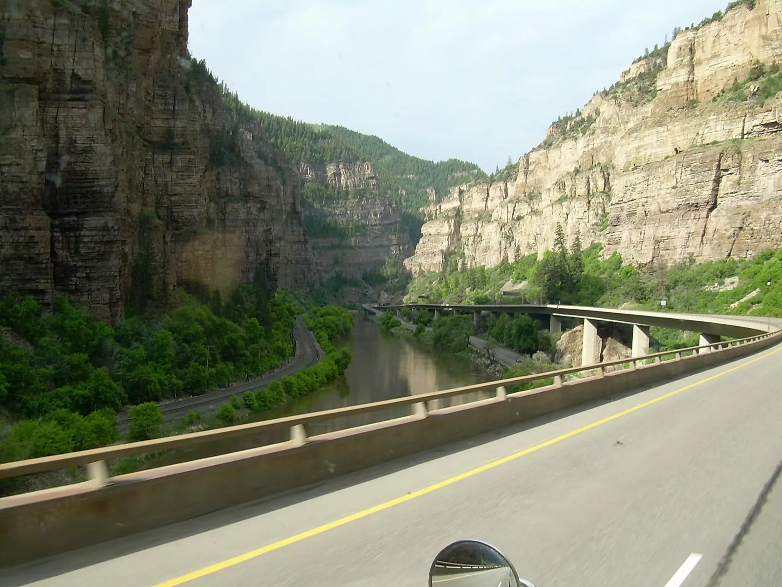 Glenwood Canyon and Interstate 70 in Colorado
